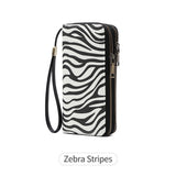 RFID anti-theft brush, women's long wallet, retro cow pattern organ card bag, large capacity clutch bag.