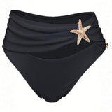 Starfish Three Piece Split Swimsuit Women's Bikini with Long Skirt
