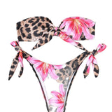 Women's Swimsuit with Separated Straps Fixed Version Printed Bikini