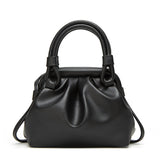 Top handle small purse, small tote purse with crossbody strap, Versatile pleated stylish underarm bag
