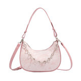 Women hobo bag, armpit bag, autumn fashion design shoulder bag, crossbody small shoulder bag pink for girls
