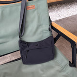 Small Casual Bag Women, Casual Simple Crossbody Bag, Nylon Wide Shoulder Strap Daily Commuter Shoulder Bag