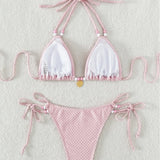 Swimsuit women's senior sensual sexy bikini solid color women's swimsuit popular swimsuit