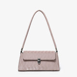 Small shoulder purse, pink baguette armpit bag, versatile diamond tote bag, simple shoulder bag