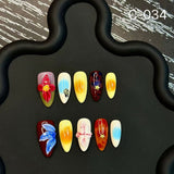 Hot Selling 3D Stereo Press on Nails Ocean Water Drop Shell Flower Pearl Nail Fake Nails