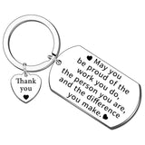 Stainless Steel Keychain Thanksgiving Inspirational Gifts for Family, Friends and Colleagues