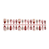 Christmas wear armor 3D three-dimensional elk Christmas tree almond high-quality nail art piece wear nail pure handmade