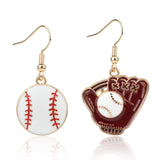 Rhinestone Football & Rugby Earrings for Women - Sparkling Sports Fan Dangle Drop Stud Earrings