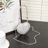 Rhinestone Dinner Bag, Mini heart purse, Small and Exquisite Shiny Dress Bag, Ball Bag, Prom Bag, Party Purse