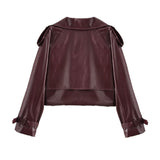 Women's Jacket Faux Leather Moto