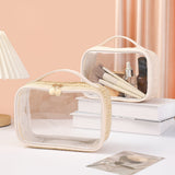 Ladies woven tote cosmetic bags, lightweight makeup bags,Business trip Transparent toiletries bag, Cosmetics storage bag, Transparent Cosmetic Bag,