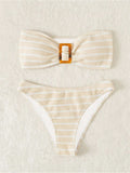 Swimsuit sexy striped tube top bikini swimsuit female bikini