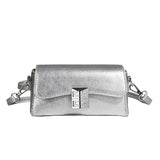 Small shoulder bag for women, retro small square bag for women, versatile shoulder bag, metallic Crossbody bag, simple commuter bag cross body