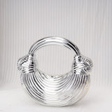Shinny Acrylic Knotted evening Clutch Purse, Dinner Purse, Clutch Purse Casual, Clutch Purse Party, Prom Bag, Party Purse,