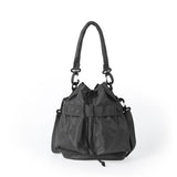 Oxford cloth pleated shoulder bag, bag women's leisure commuter hobo bag, large capacity Crossbody bag, bucket bag