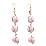 Rhinestone Football & Rugby Earrings for Women - Sparkling Sports Fan Dangle Drop Stud Earrings