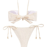 Women's Bikini Two Piece Swimsuit Shell Minimalist Swimsuit Set