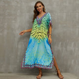 Tie-Strap Beach Cover-Up Dress ¨C Vacation Kimono Robe Maxi