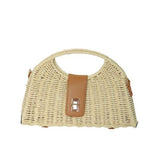 Crossbody Straw Bag – Fashion Shoulder Woven Purse, Vacation Beach Tote Handbag