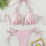 Swimsuit women's senior sensual sexy bikini solid color women's swimsuit popular swimsuit