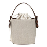 Stylish Canvas Bucket Bag – Versatile Contrast Bag & Elegant Shoulder Crossbody Handbag hobo