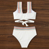 Women's Sexy Bikini Swimsuit Two Piece with Straps Beach Swimwear