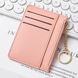 Ultra-thin new card bag for women, small and simple multi-card zipper change bag, large-capacity ID card holder, card holder.