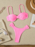 Bikini sexy solid color swimsuit women split swimsuit women bikini