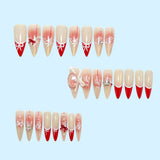 Christmas French tips autumn and winter white handmade wear nail cat eye manicure wear nail pure desire advanced sense fake nail patch