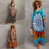 Rayon Engineered-Print Beach Robe ¨C Vacation Bikini Cover-Up, Women¡¯s Swimsuit Outerwear