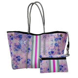 Neoprene Perforated Tote Set – Mother-Child Beach Bag, Water-Resistant Gym & Swim Duffle