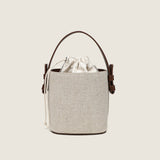 Stylish Canvas Bucket Bag – Versatile Contrast Bag & Elegant Shoulder Crossbody Handbag hobo