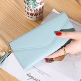 Wallet women's long, fringed three-fold flip clutch bag, simple women's wallet evening