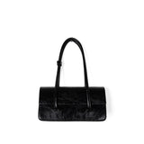 Design oil wax leather shoulder armpit bag, stylish tote bag, top handle purse for women