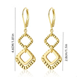 Brass real gold electroplating niche light luxury karst pleated earrings women's earrings