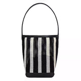 Stylish Beach Bag Women's Summer Bucket Bag – Perfect Woven Tote for Vacation, Shoulder & Commuter Use