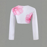 Long Sleeve Apron Women's Swimsuit Printed Bikini 4