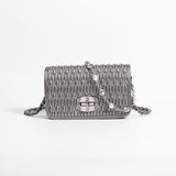 Simple female bag trendy embroidery purse with diamond chain single shoulder purse crossbody