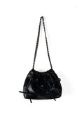 Commuter versatile chain bag, bow soft leather crossbody bag women, spring fashion shoulder crossbody bag