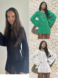 Sexy Knitted Hollow-Out Beach Cover-Up ¨C Long Sleeve Bikini Kimono, Women¡¯s Vacation Outerwear