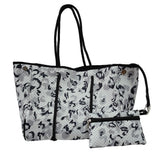 Neoprene Perforated Tote Set – Mother-Child Beach Bag, Water-Resistant Gym & Swim Duffle