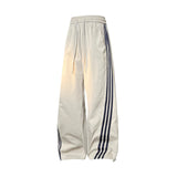 Unisex Striped Trim Wide Leg Sweatpants new