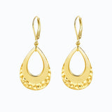 Brass real gold electroplating niche light luxury karst pleated earrings women's earrings