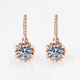 Sunflower Full Diamond Stud Earrings