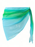 Vacation Loose Casual Bikini Beach Apron Gradient Color Multiple Colors