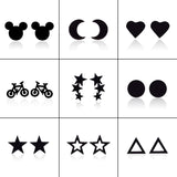 Mini Star Moon Heart Ear Studs