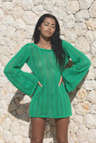 Sexy Knitted Hollow-Out Beach Cover-Up ¨C Long Sleeve Bikini Kimono, Women¡¯s Vacation Outerwear