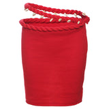 Wind summer fashion creative street sexy babes sleeveless navel knitted skirt set