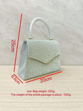 Evening Bag Clutch Purses for Women, Rhinestone silver