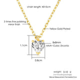 Single Zircon Pendant Necklace